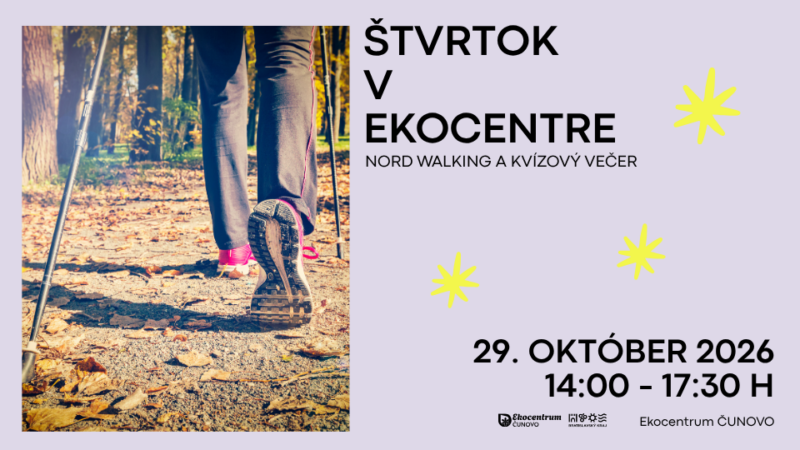 Program pre seniorov v Ekocentre Čunovo – nordic walking a kvíz