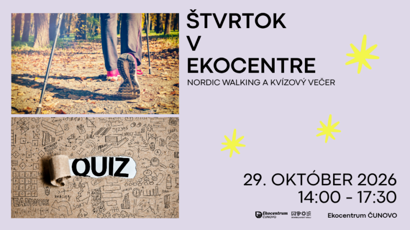 Program pre seniorov v Ekocentre Čunovo – nordic walking a kvíz